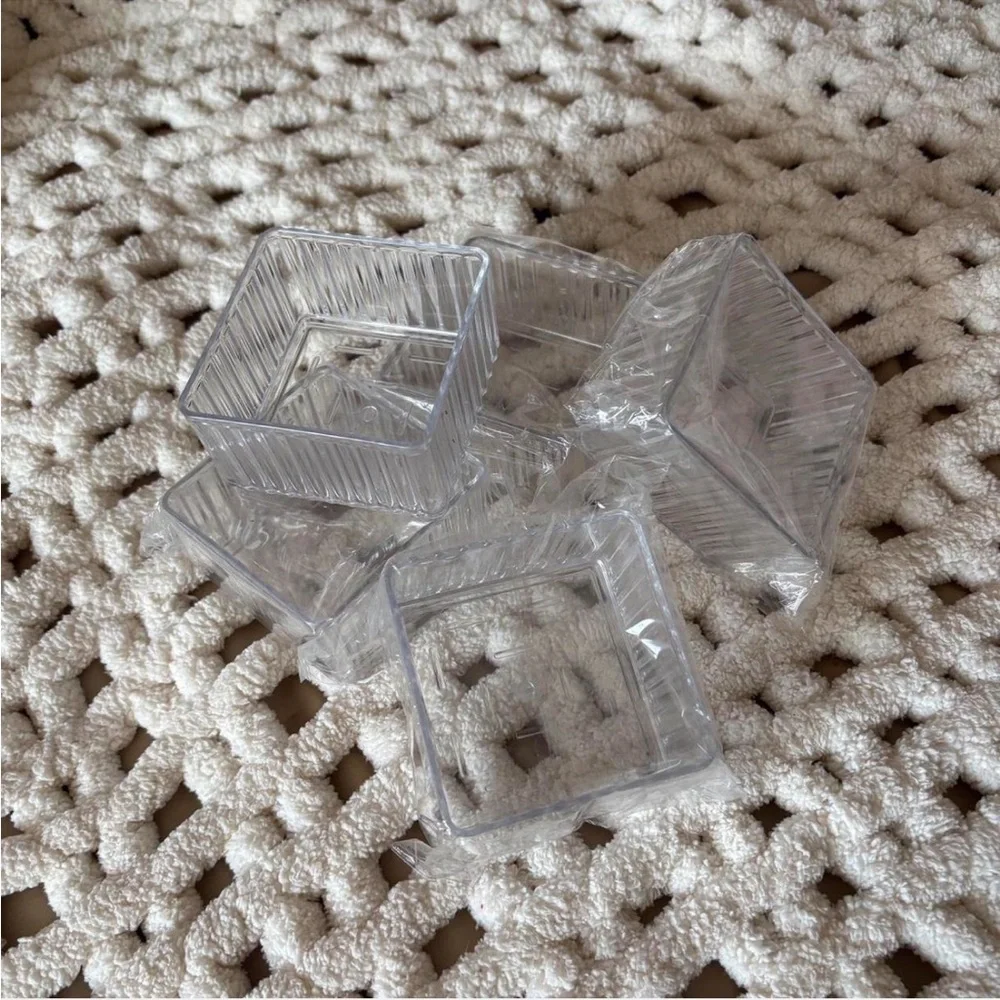 Set of Clear Square Plastic Organizers